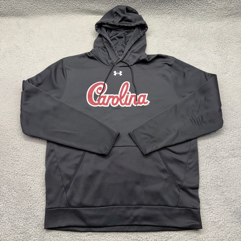 Under Armour UM1443 Mens XL Black Carolina Gamecocks Performance Pullover Hoodie